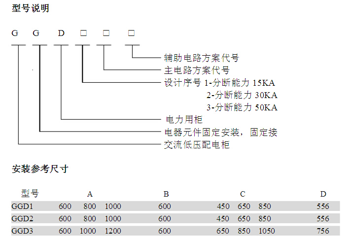 GGD型交流低压配电柜